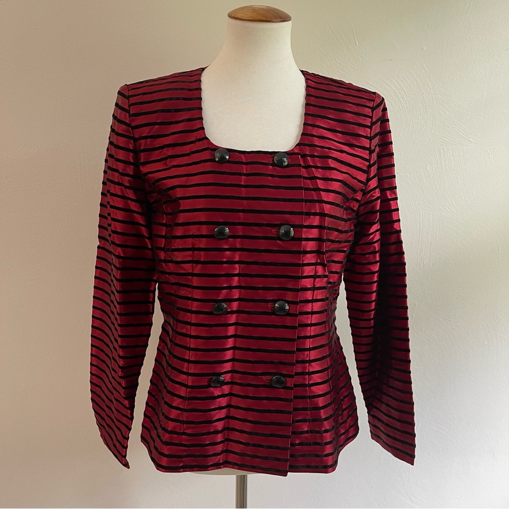 Vintage Button Up Long Sleeve Blouse Jacket